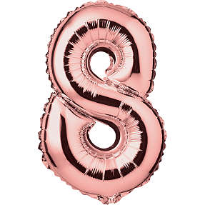 Salling folieballon " 8" H: 35 cm - flere varianter - assorteret