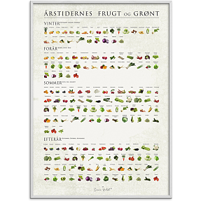 Årstidernes frugt og grønt - 30x40 cm