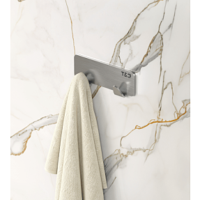 T&B knagerække - støvet aluminium