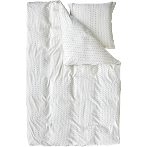 MAISON sengetøj 140x200 cm - hvid og blå