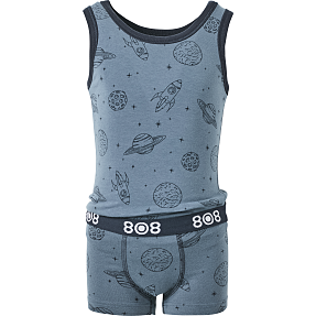 808 børne undertøjssæt str. 2 år - blå