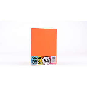 Farvet karton A4 10 ark - orange