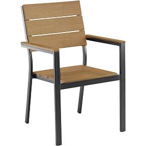 Carlton havestol, stabelbar - teak look