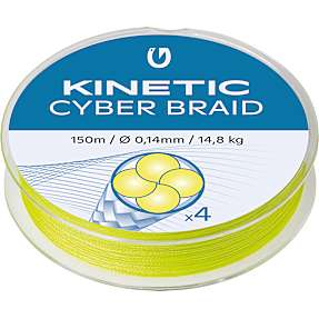 Kinetic 4 Braid fiskeline - gul