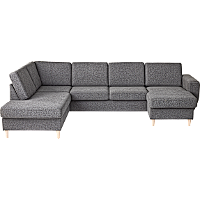 Rom Nordic højrevendt U-sofa - antracit