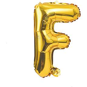 Folieballon "F" 35 cm - Guld