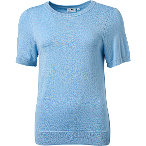 VRS dame strik T-shirt str. M - blå