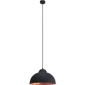 Truro pendel - sort og kobberfarvet