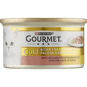 Vådfoder m. laks og kylling