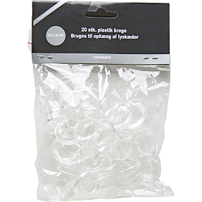 Q-line plastik kroge til julebelysning 20-pak - transparent