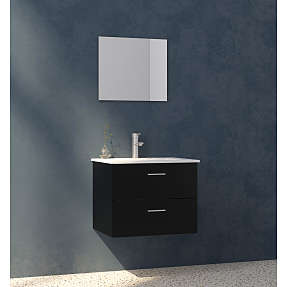Bergamo one-pack bademøbelsæt 65 cm - mat sort
