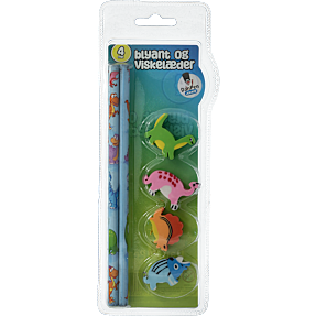 Danpen junior blyant- og viskelæder sæt