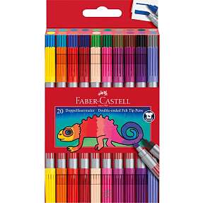 Faber-Castell tusser m. dobbeltspids - multifarvet