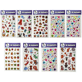 Danpen 3D klistermærker – flere varianter - assorteret