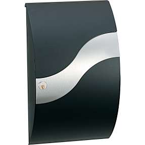 ME-FA postkasse model Wave 630 - sort/sølv