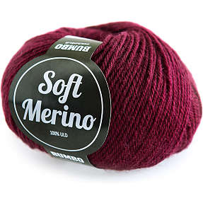 BUMBO Soft Merino Uldgarn - Vinrød 118