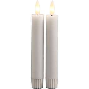 Windsor LED 2-pak stagelys 13 cm - hvid