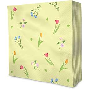 Mønstrede servietter 33x33 cm 20-pak