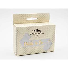 Skærf "Bride to be" 156x9,5 cm - Hvid