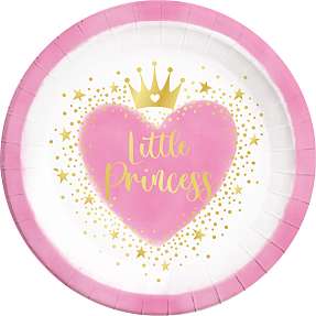 Paptallerkener Ø:23 cm 8-pak - My Little Princess