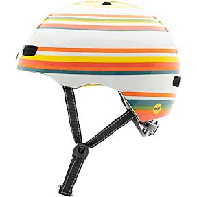 Nutcase cykelhjelm - hvid m. striber