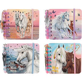 Miss Melody notesbog med kuglepen - assorteret