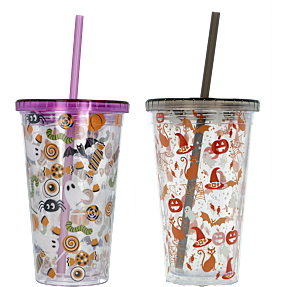 Halloween tumbler 500 ml - flere varianter - assorteret