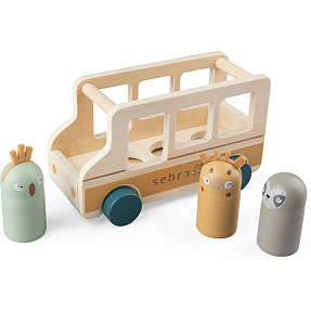 Sebra træ legetøjsbus