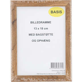 Ramme i egetræslook - 13x18 cm