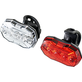 PUCH 5 LED cykellygte - for- og baglygte i sort