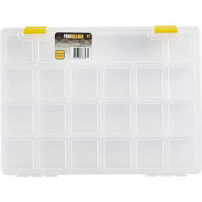 Probuilder organizer 11" med 22 rum - transparent