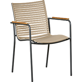 Mood Compact stol - antracit/brun/teak