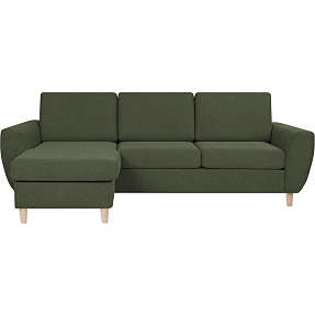 Madrid Nordic vendbar sofa med chaiselong - grøn