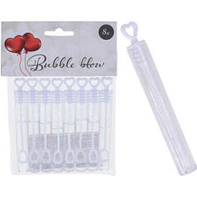 Sæbebobler med hjertemotiv 8-pak 8 ml