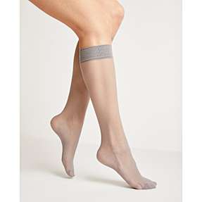 VRS 3-pak knæstrømper crepe str. onesize - grå