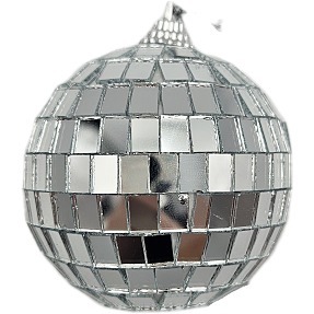 Discokugle Ø. 6 cm - sølvfarvet