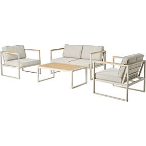 Ohio loungesæt med 2 pers. sofa - Sandy grey