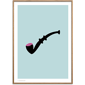 Lakridspiben lyseblå - 70x100 cm