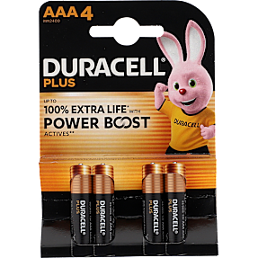 Duracell Plus Boost AAA batterier 4-pak