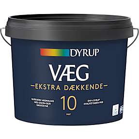 Dyrup vægmaling Ekstra dækkende 9 liter - hvid