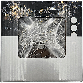 Lyskæde m. iskrystal LED L: 1,8 m