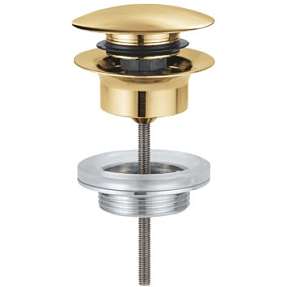 GROHE Bundventil 1 1/4" Push up. Med overløb. Brushed Cool Sunrise