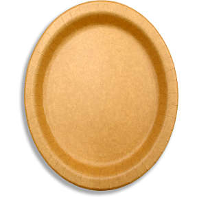 Salling paptallerkener 31x26 cm 5-pak - kraft