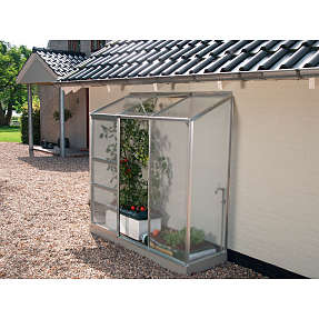 Vægdrivhus Ida 1300 inkl. sokkel -  aluminium
