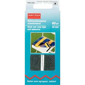 Selvklæbende velcrobånd - Sort