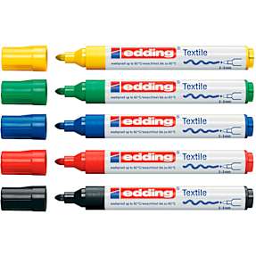 Edding textile penne - 5 stk.