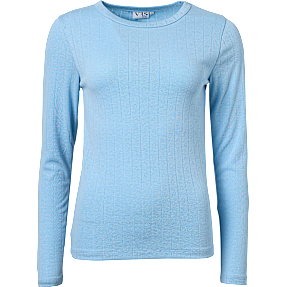 VRS dame pointelle top str. M - lyseblå