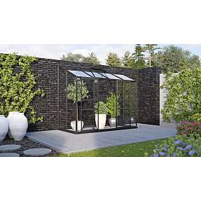 Ida 3300 vægdrivhus inkl. sokkel - sort