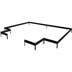 Juliana fundament orangeri 21,5 m² - sort