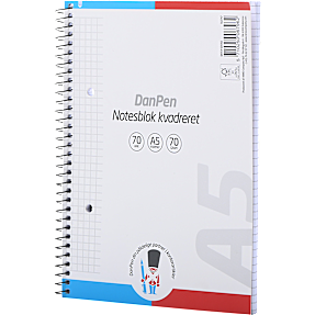 Danpen notesbog A5 kvadreret